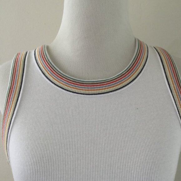 Madewell "The Pride Brightside" Crop Ribbed Tank Top s - Picture 5 of 11